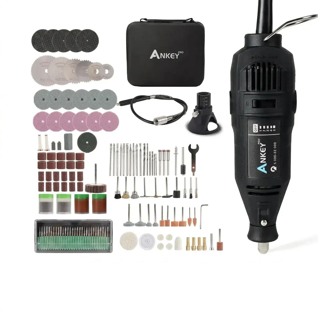 ANKEYPRO 180W Variable-Speed Mini Rotary Engraver