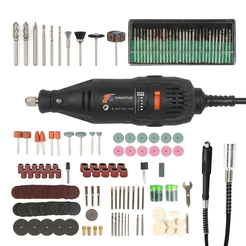 Tungfull 220V Mini Rotary Drill Kit