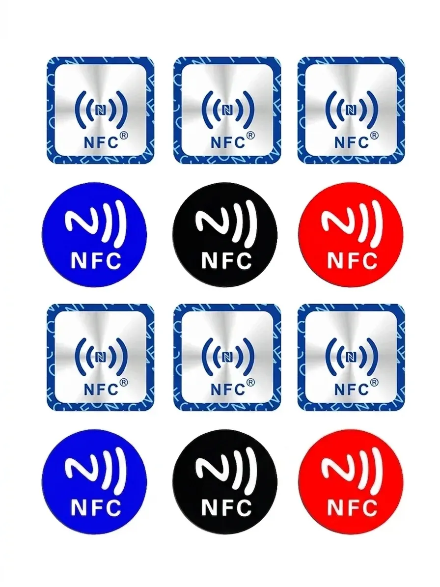 5YOA NTAG213/215/216 NFC Adhesive Sticker Set, 6pcs
