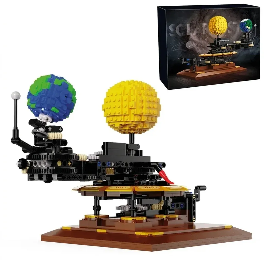 CaDA Solar System Earth and Sun Clock Building Set