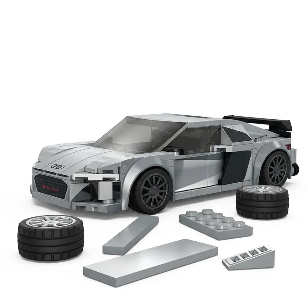 CaDA 1:24 Retro Super Racing Car Brick Model