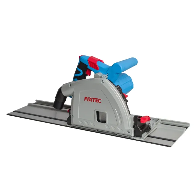 FIXTEC 165mm Corded Plunge Track Saw with Guide Rail