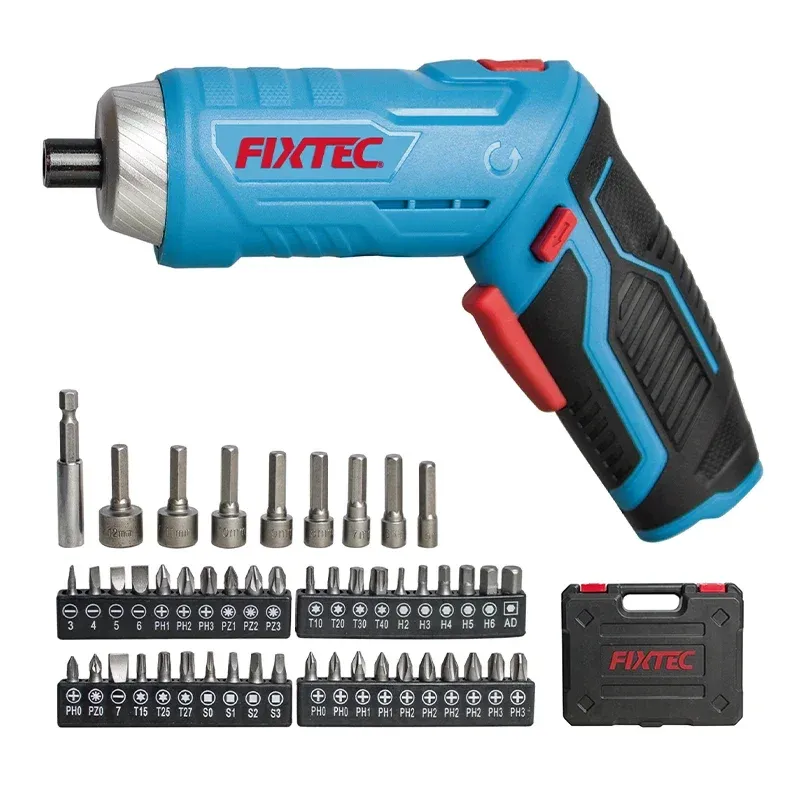 FIXTEC 4V Cordless Screwdriver Kit with 1500mAh Battery