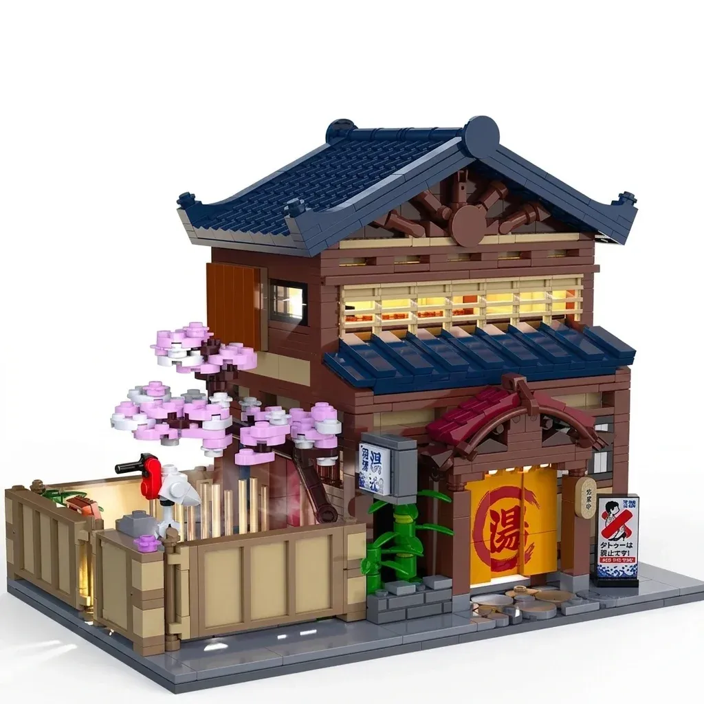 CaDA LED Japanese Street Scene Building Set
