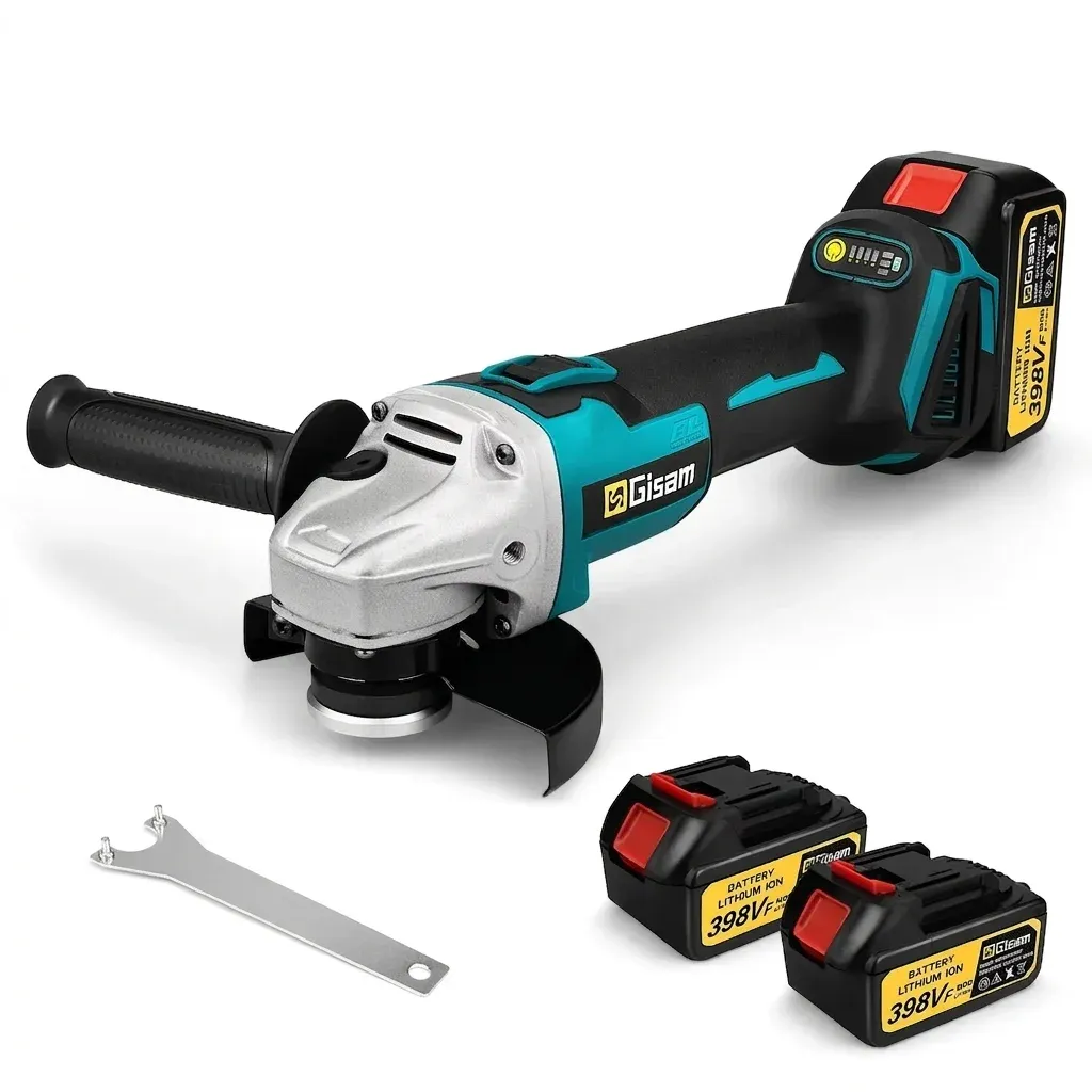 Gisam cordless angle grinder with batteries