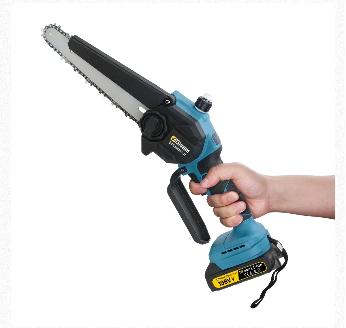 Gisam 8-Inch Brushless Cordless Chainsaw for Makita 18V Batteries