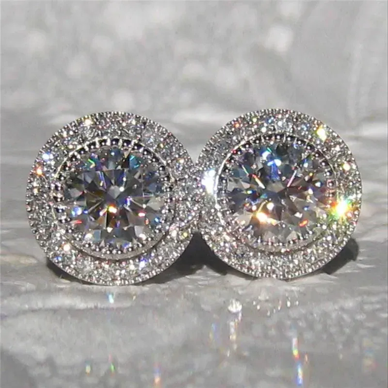 Huitan AAA CZ Geometric Stud Earrings