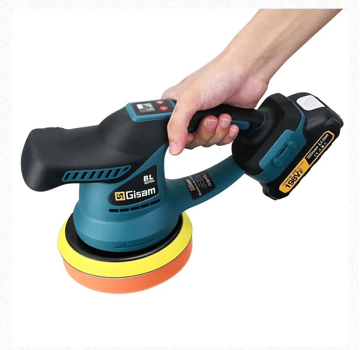 Gisam Cordless Brushless Car Polisher for Makita 18V Batteries
