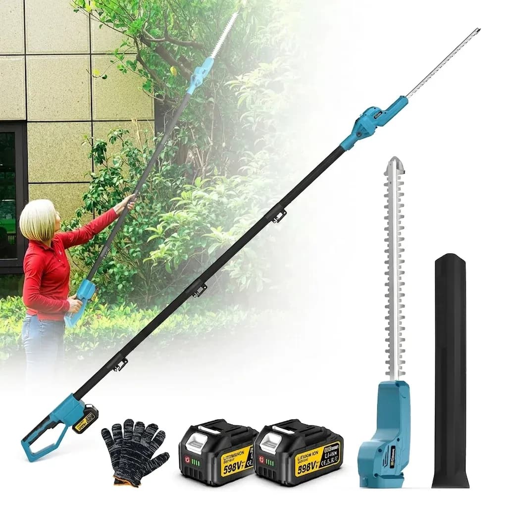 Gisam telescopic cordless hedge trimmer kit