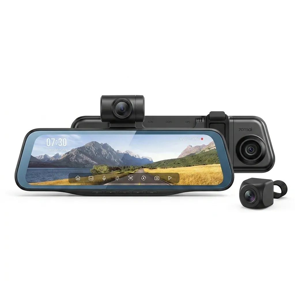 70mai S410 mirror dash cam studio photo