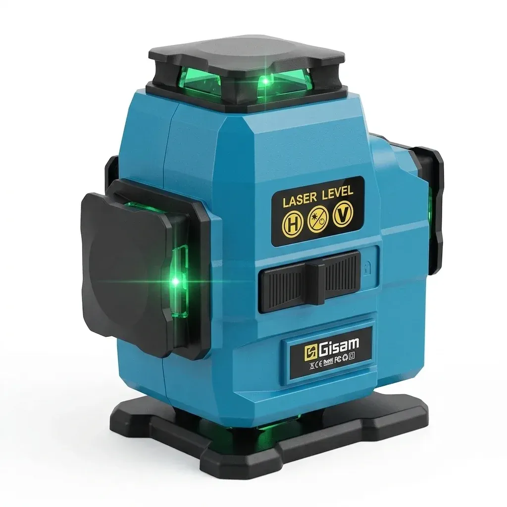 Gisam 16-Line 4D Green Beam Self-Leveling Laser Level