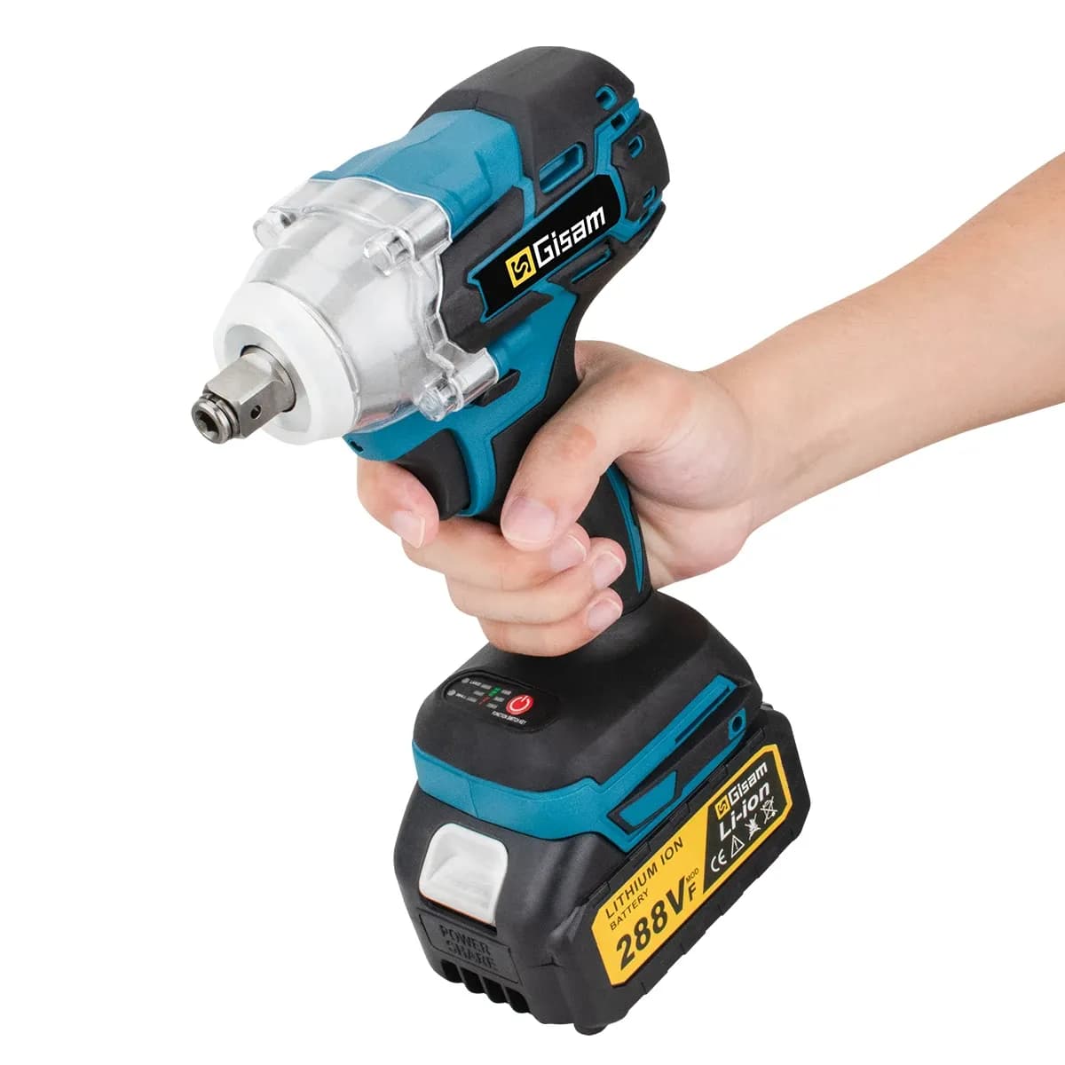 Gisam 320N·m Brushless Cordless Impact Wrench for Makita 18V Batteries