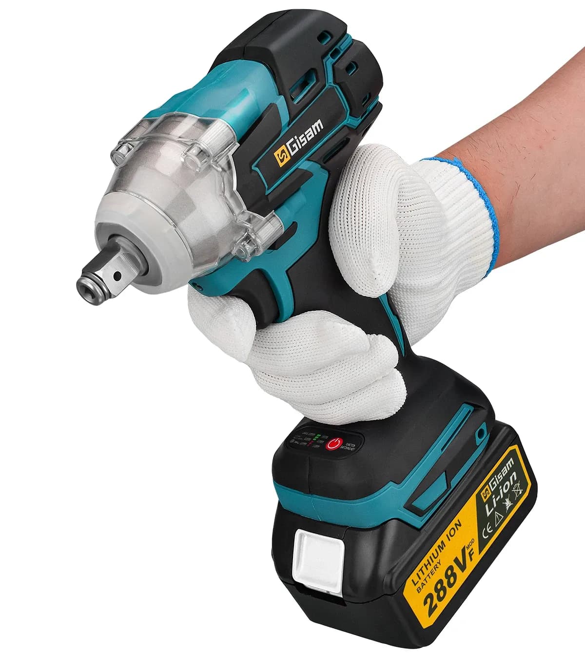 Gisam 520Nm Brushless Cordless Impact Wrench for Makita 18V