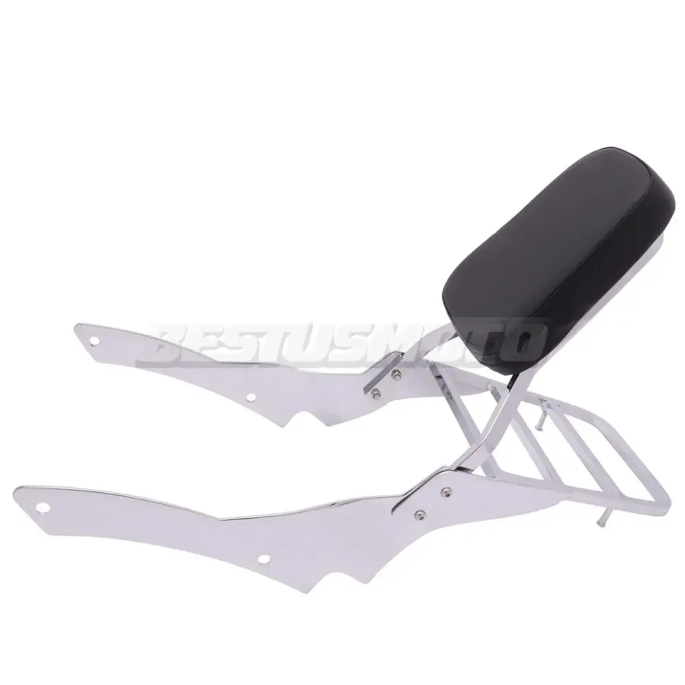 Detachable Sissy Bar Backrest Rack for Yamaha V-Star and Dragstar