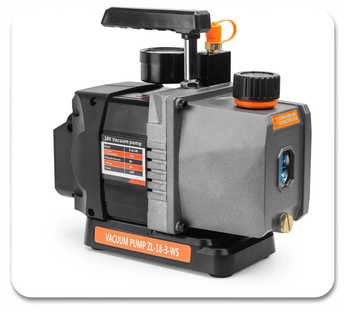 Gisam 7CFM Cordless Brushless Refrigerant Vacuum Pump