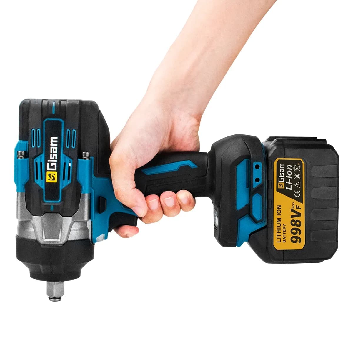 Gisam 2800N·m Brushless 1/2-Inch Cordless Impact Wrench