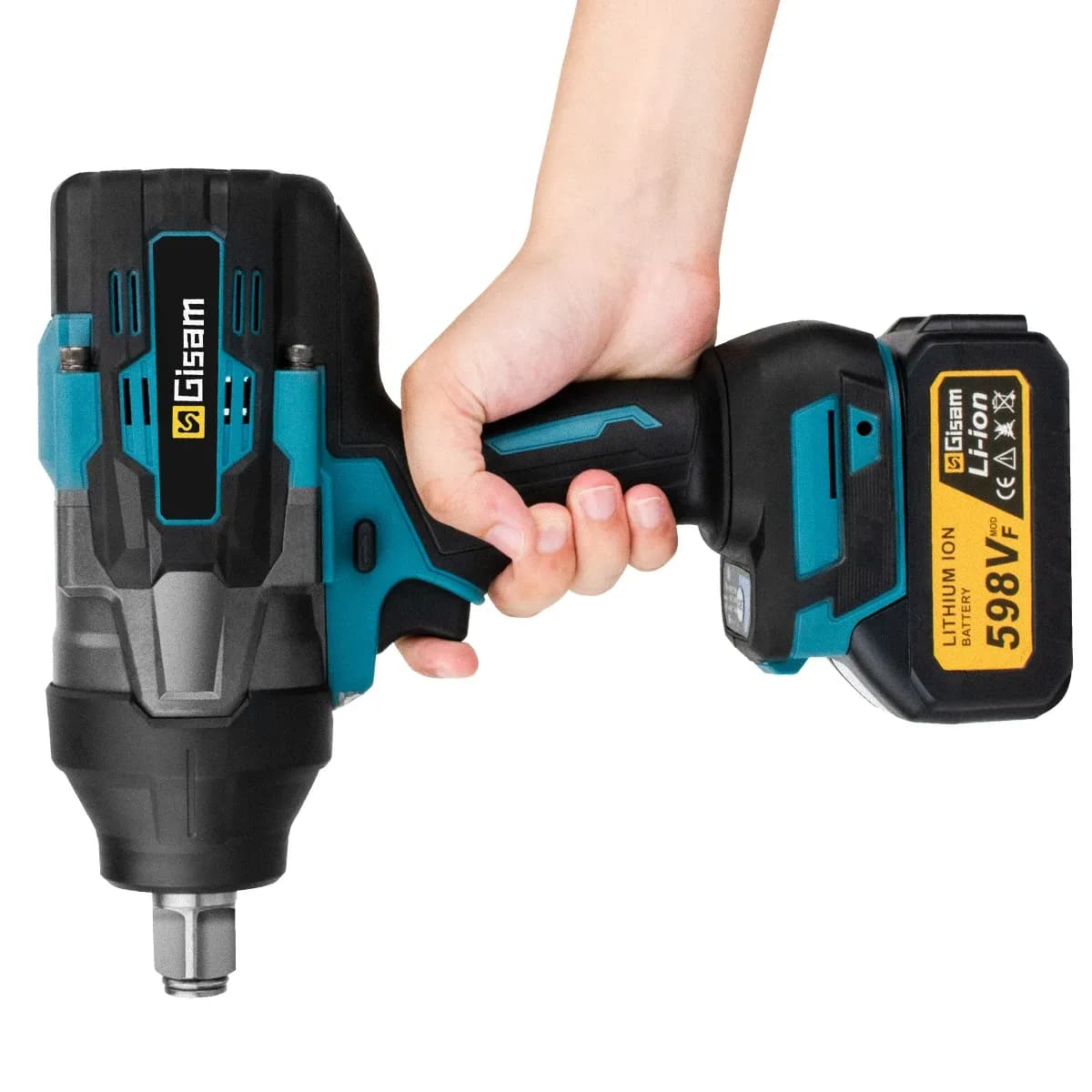 Gisam 3100Nm 3/4-Inch Brushless Cordless Impact Wrench