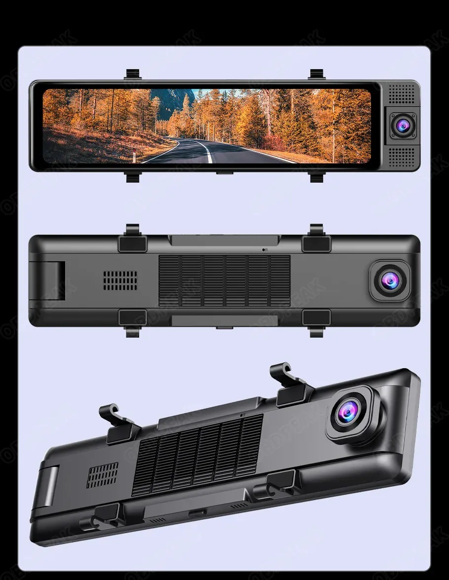 OBDPEAK H330 3-Channel 4K Mirror Dash Cam