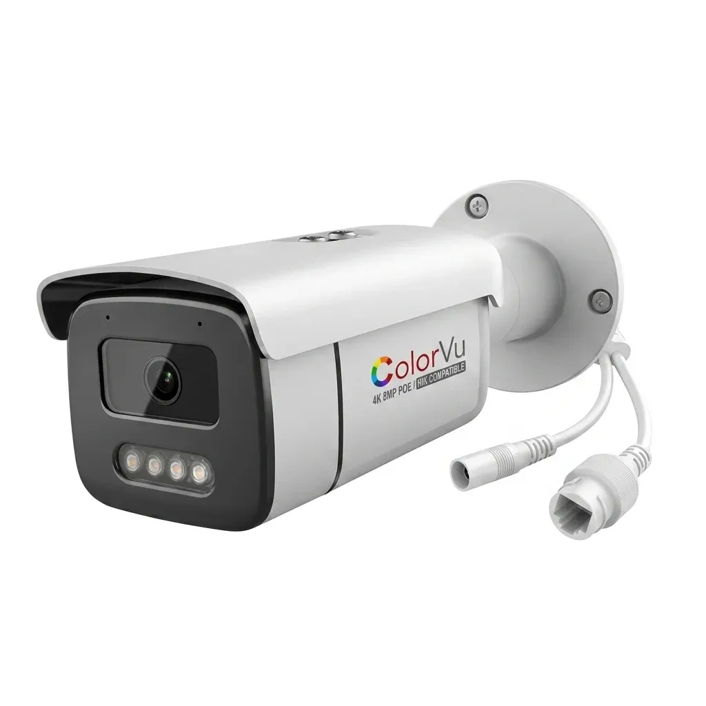 8MP PoE ColorVu Bullet IP Camera with Built-In Mic