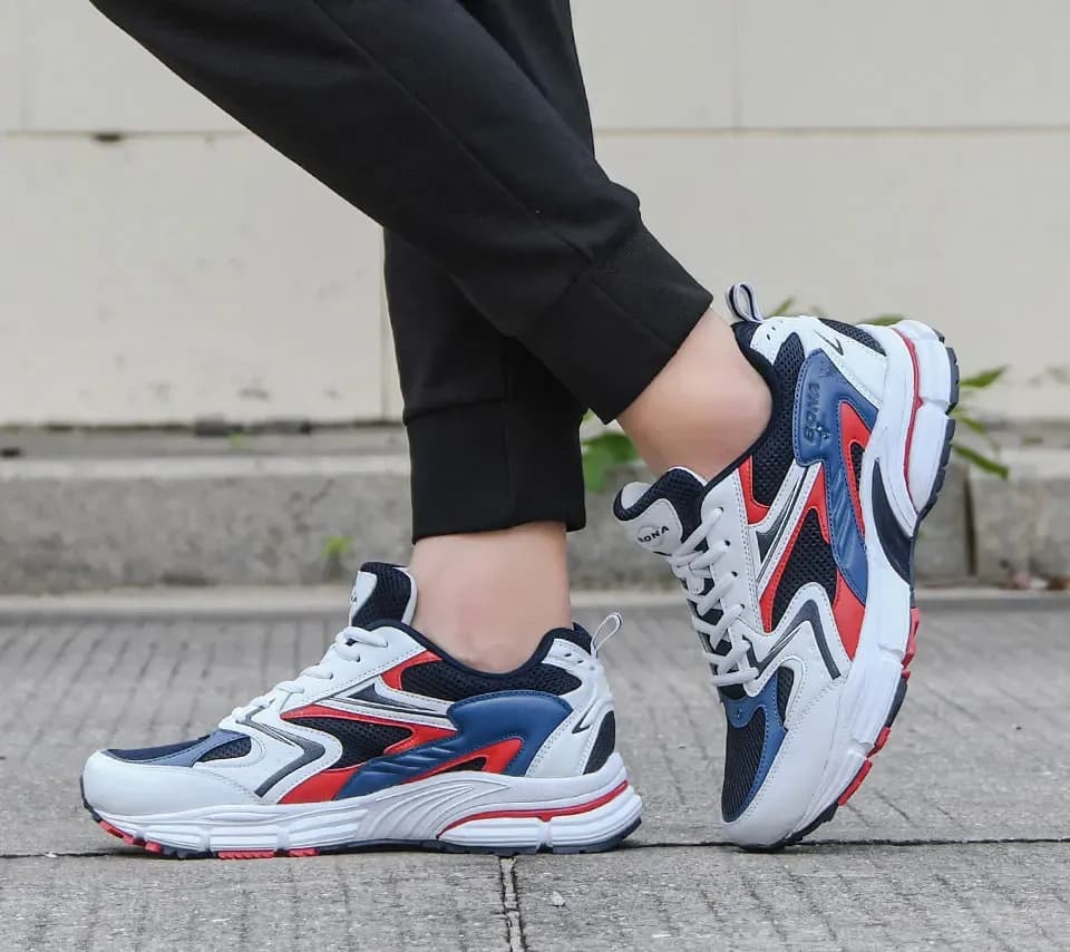 BONA Men’s Stability Running Shoes with Breathable Leather Build