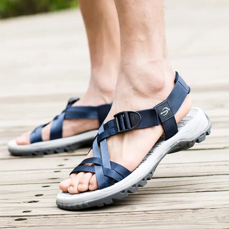 BONA Lightweight Elastic-Band Summer Sandals for Men