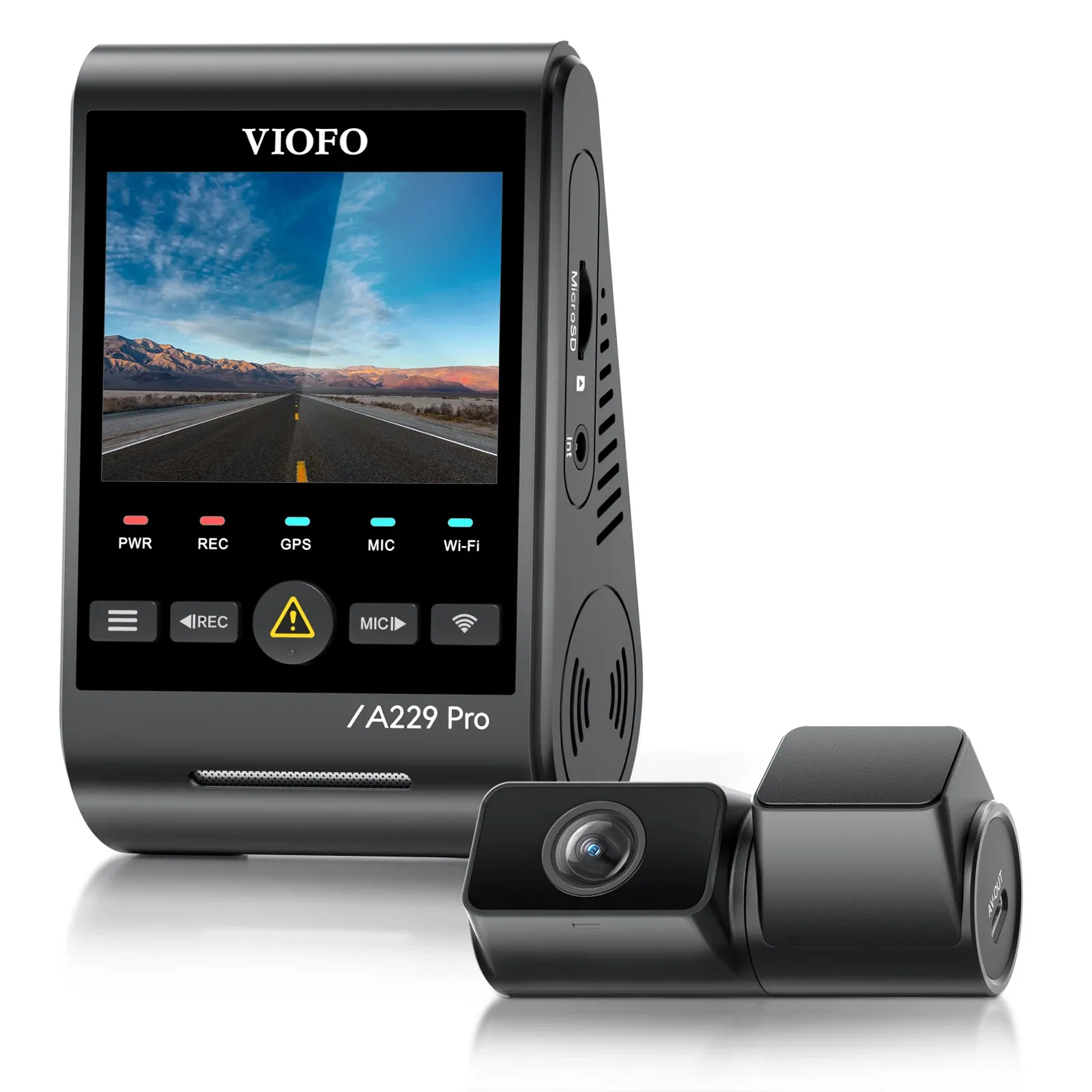 VIOFO A229 Pro Tele 2CH 4K Dash Cam with 4x Optical Zoom