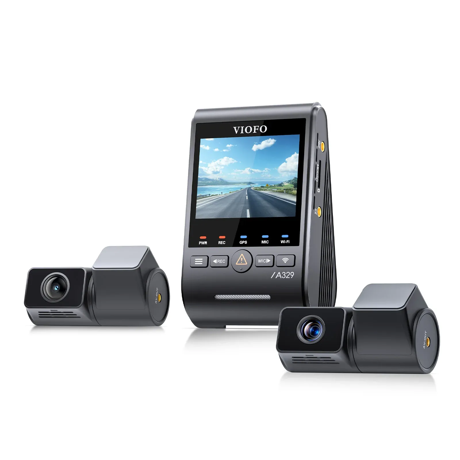 VIOFO A329T 3-Channel 4K HDR Dash Cam with Telephoto Rear Coverage