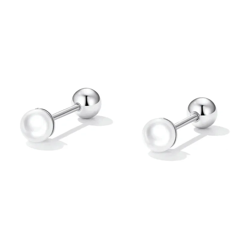 WOSTU Freshwater Pearl Sterling Silver Stud Earrings