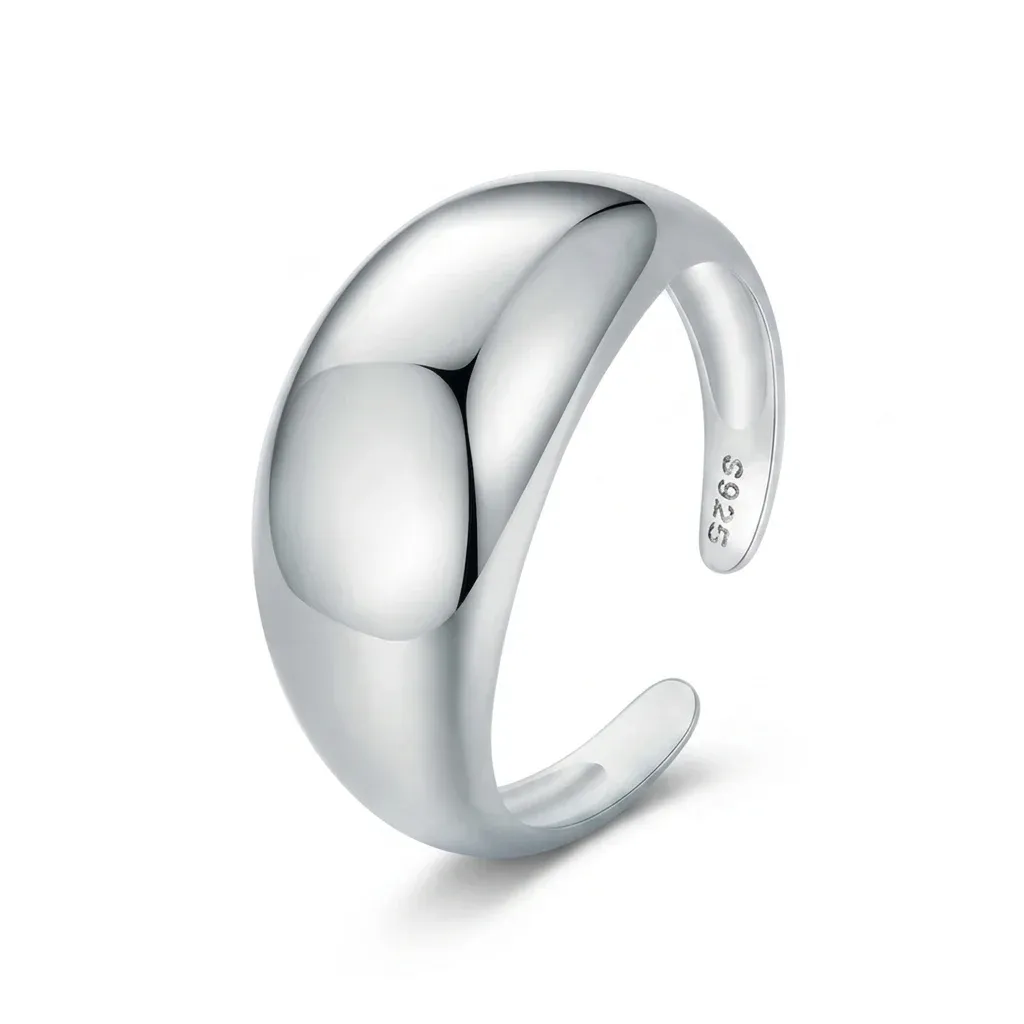 WOSTU Sterling Silver Halo Open Ring