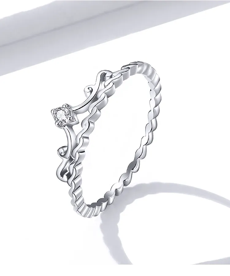 WOSTU 925 Sterling Silver Wish Stackable Ring