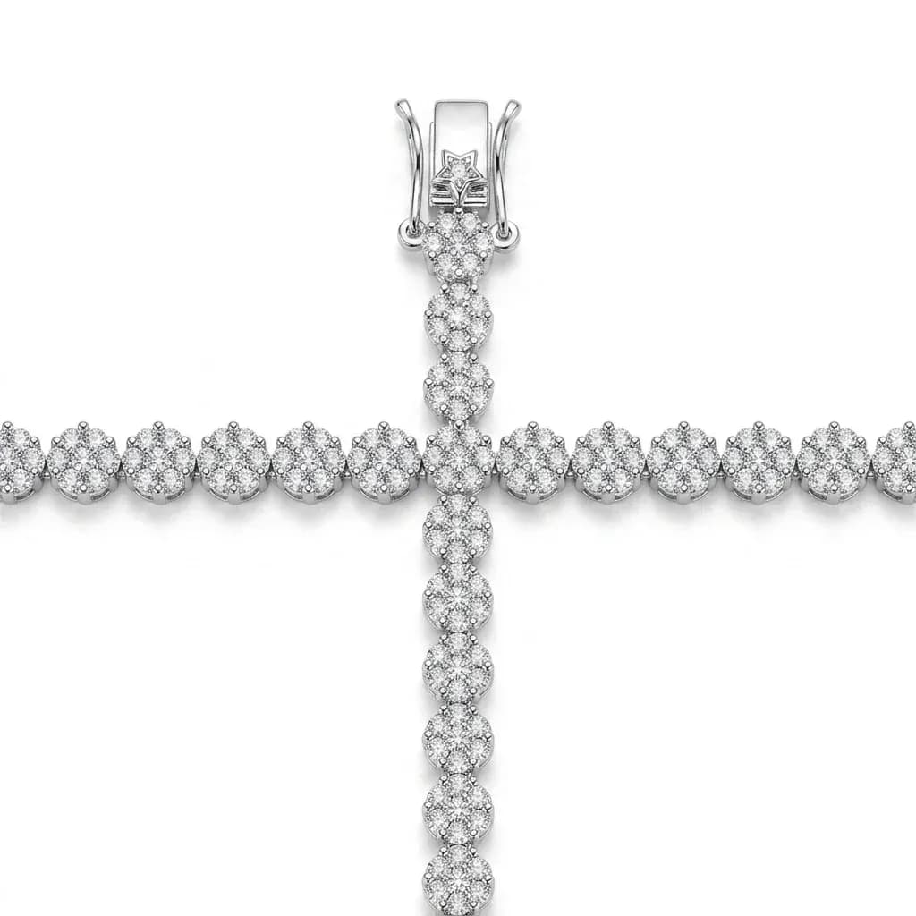 Knobspin D-Colour Moissanite 925 Silver Tennis Bracelet