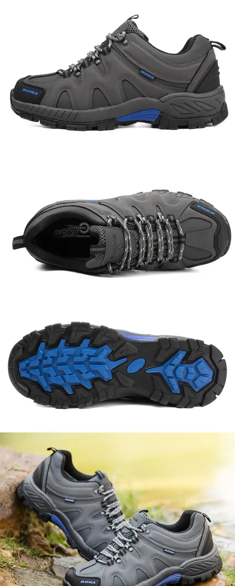 BONA Classic Ankle Hiking Shoes for Men
