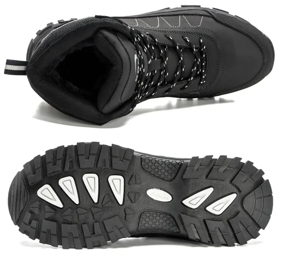 BONA Plush Leather Winter Hiking Boots for Men