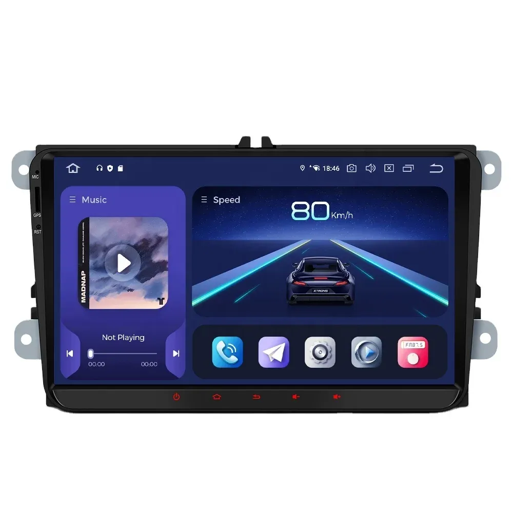 XTRONS 9-Inch Android 14 Car Navigation System for VW, Skoda and Seat